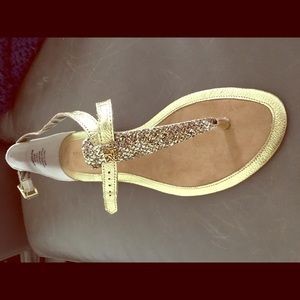 Sperry gold sandals